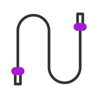 sauter corde icône bichromie violet noir sport symbole illustration. vecteur