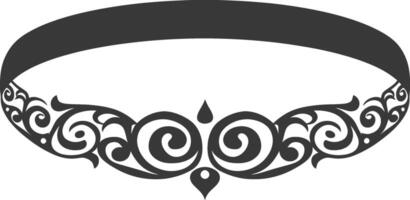silhouette bijoux bracelet accessoires noir Couleur seulement vecteur