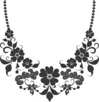 silhouette bijoux Collier accessoires noir Couleur seulement vecteur