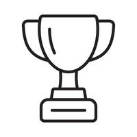 trophée ligne icône. trophée tasse, gagnant tasse, la victoire tasse icône. récompense symbole signe pour la toile et mobile. vecteur