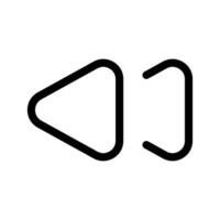 précédent icône symbole conception illustration vecteur