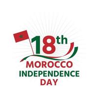 le jour de l'indépendance du maroc est rouge vecteur