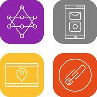 réseaux et mobile applications icône vecteur