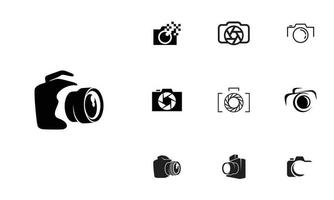 concept de conception de logo de caméra, ensemble de 10 vecteur