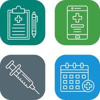 médical record et médical app icône vecteur