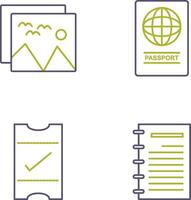 des photos et passeport icône vecteur