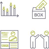 donner voter et candidat et graphique icône vecteur