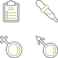 diagnostic et compte-gouttes icône vecteur