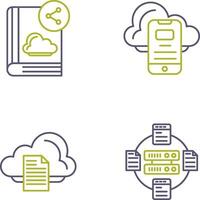 téléphone intelligent et livre icône vecteur