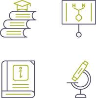 livres et formule icône vecteur