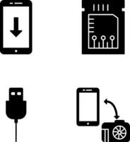 Télécharger et puce icône vecteur