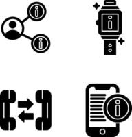 partager et montre intelligente icône vecteur