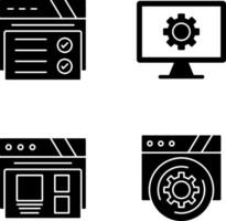 la toile navigateur et moniteur écran icône vecteur