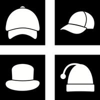 casquette et chapeau icône vecteur