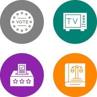 voter et la télé icône vecteur