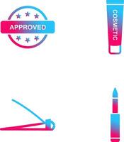 approuvé et crème icône vecteur