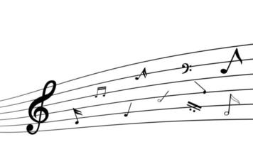 notes de musique isolées vecteur