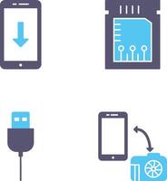 Télécharger et puce icône vecteur