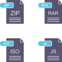 Zip *: français et rar icône vecteur