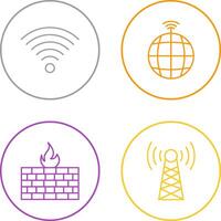 signal sur utilisateur et global signaux icône vecteur