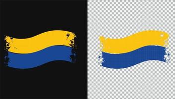 conception de drapeau de brosse de pays ondulé ukraine vecteur