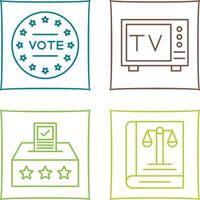 voter et la télé icône vecteur