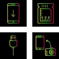 Télécharger et puce icône vecteur