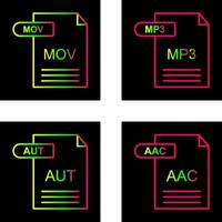 mov et mp3 icône vecteur