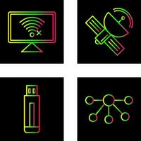 débranché réseau et Satellite icône vecteur