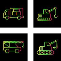 logistique voiture et lifter icône vecteur