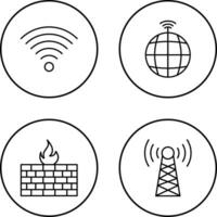 signal sur utilisateur et global signaux icône vecteur