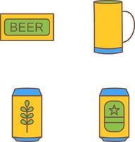 Bière signe et Bière agresser icône vecteur