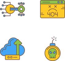 chiffrement et 404 Erreur icône vecteur