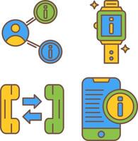 partager et montre intelligente icône vecteur