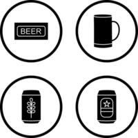 Bière signe et Bière agresser icône vecteur