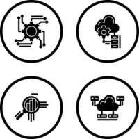 automatisation et gros Les données icône vecteur