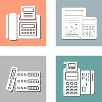 fax et calculateur icône vecteur