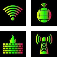 signal sur utilisateur et global signaux icône vecteur