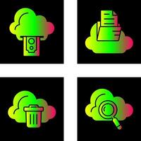 nuage l'informatique et nuage icône vecteur