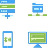 serveur et réseau icône vecteur