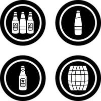 Bière bouteilles et de l'alcool icône vecteur