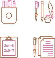 papeterie et l'écriture équipement icône vecteur