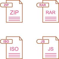 Zip *: français et rar icône vecteur