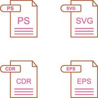 ps et svg icône vecteur