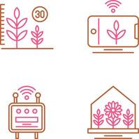 croissance et dispositif icône vecteur