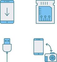 Télécharger et puce icône vecteur