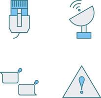 l'Internet câble et Satellite icône vecteur