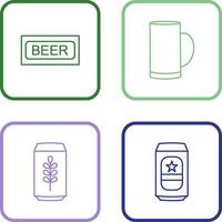 Bière signe et Bière agresser icône vecteur