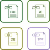 ai et EXE icône vecteur