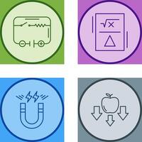 électrique circuit et formule icône vecteur